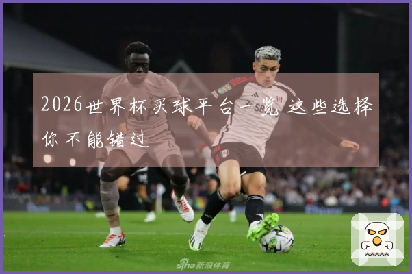 2026世界杯买球平台一览 这些选择你不能错过